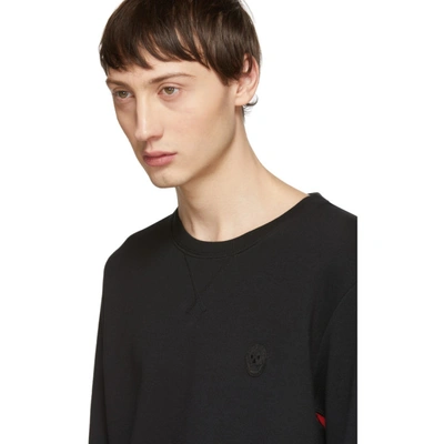 Shop Alexander Mcqueen Black And Red Panelled Sweatshirt In 1000 Black