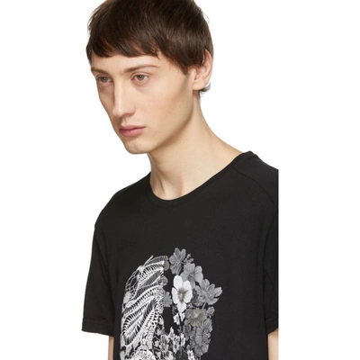 Shop Alexander Mcqueen Black Patchwork Skull T-shirt In 0901 Bk/mix