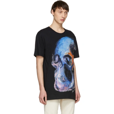 Shop Alexander Mcqueen Black Big Skull T-shirt In 0901 Bk/mix