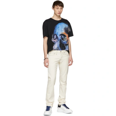 Shop Alexander Mcqueen Black Big Skull T-shirt In 0901 Bk/mix