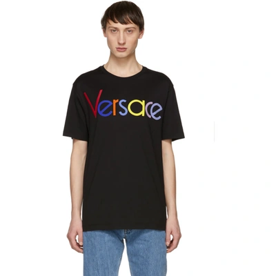 Shop Versace Black Vintage Logo T-shirt In A008 Black