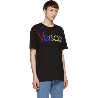 Shop Versace Black Vintage Logo T-shirt In A008 Black