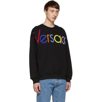 Shop Versace Black Vintage Logo Sweatshirt In A008 Black