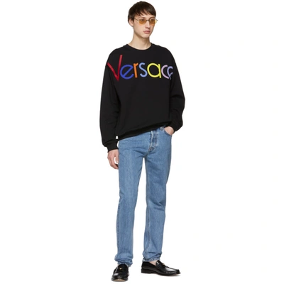 Shop Versace Black Vintage Logo Sweatshirt In A008 Black