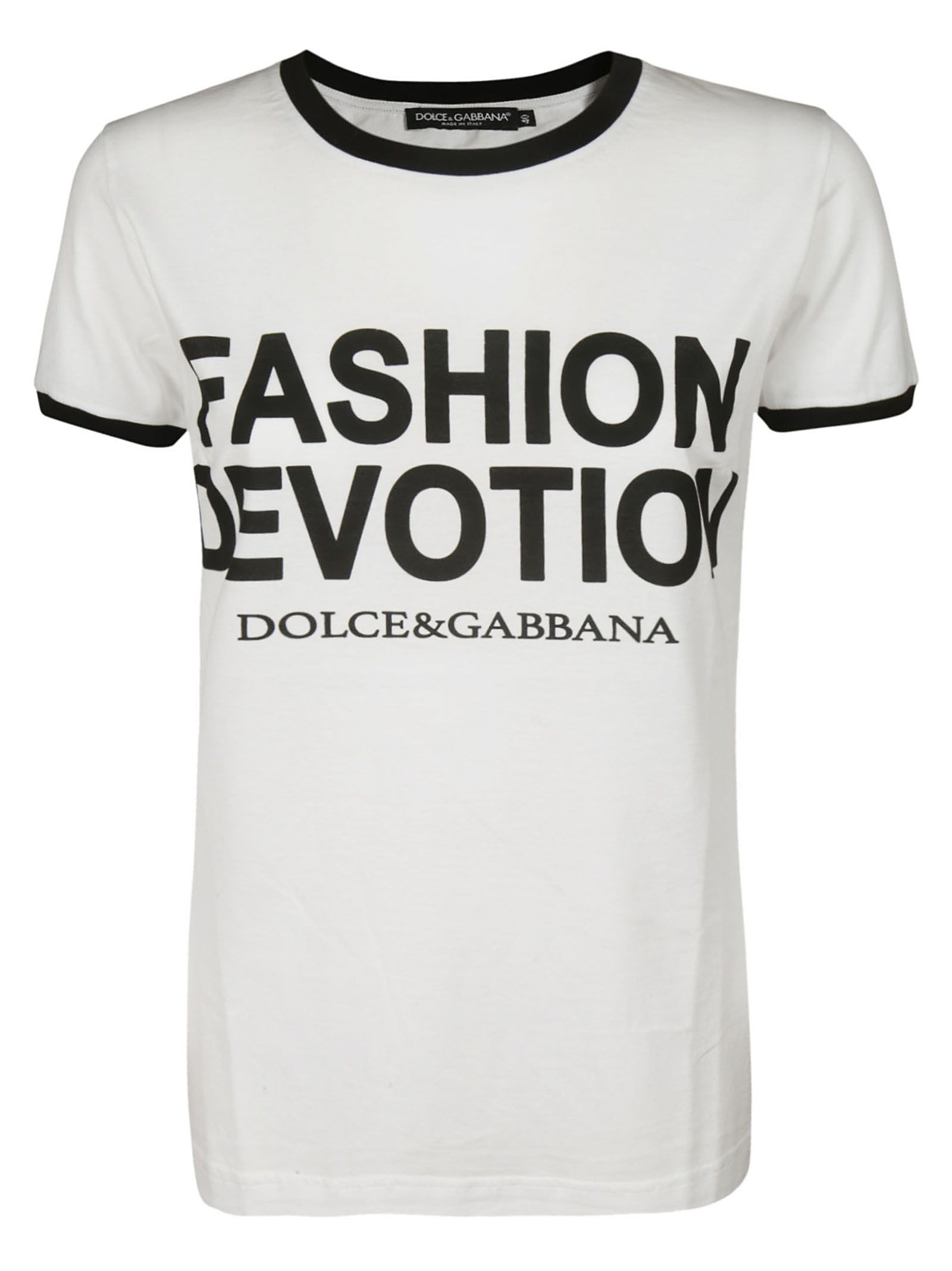 Dolce & Gabbana Fashion Devotion T-shirt In Bianco | ModeSens