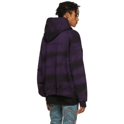 Shop Amiri Purple Tie-dye Shotgun Hoodie