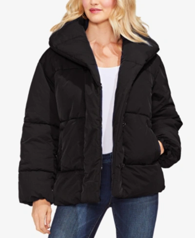 Shop Vince Camuto Puffer Jacket In Rich Black