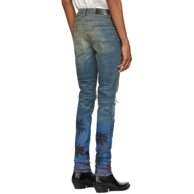 amiri jeans palm tree