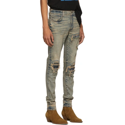 Shop Amiri Indigo Bandana Mx1 Jeans