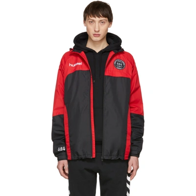 Shop 424 Black And Red Hummel Edition Daddy Micro Zip Jacket In 3062-red