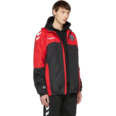 Shop 424 Black And Red Hummel Edition Daddy Micro Zip Jacket In 3062-red