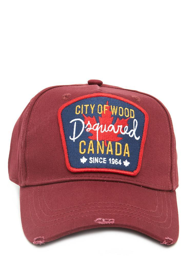 burgundy dsquared cap