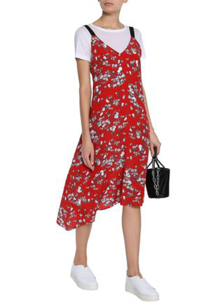 Shop Rag & Bone Woman Zoe Printed Silk Crepe De Chine Dress Red