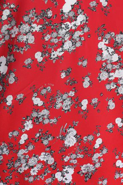 Shop Rag & Bone Woman Zoe Printed Silk Crepe De Chine Dress Red