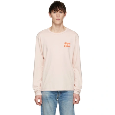 Shop Bianca Chandon Pink Steers And Queers Long Sleeve T-shirt In Sandstone