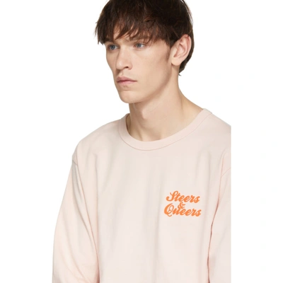 Shop Bianca Chandon Pink Steers And Queers Long Sleeve T-shirt In Sandstone
