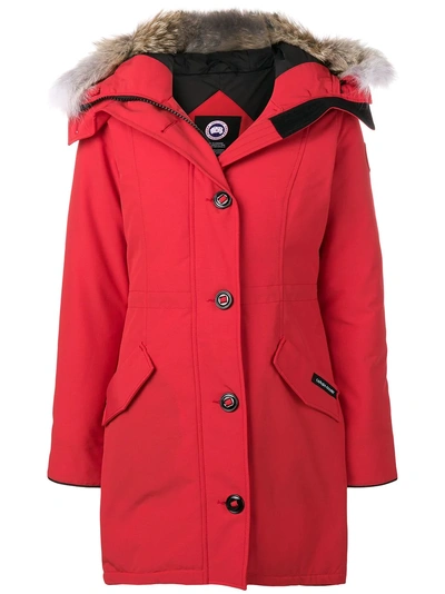 Shop Canada Goose Rossclair Parka - Red