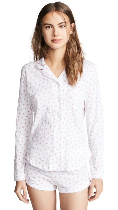 Shop Only Hearts Heritage Heart Short Pj Set In White/pink