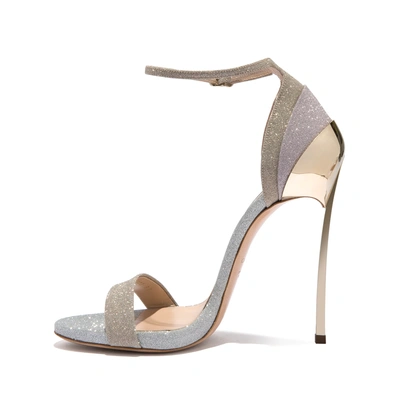 Shop Casadei Techno Blade In Platinum And Skin