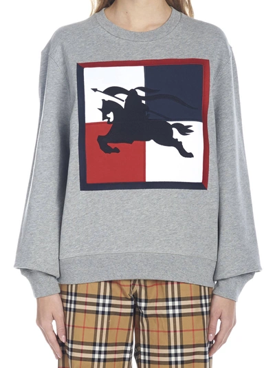 Shop Burberry 'whight' Sweatshirt In Grey