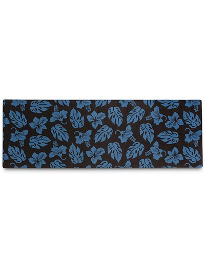 Floral Print Yoga Mat - Blue