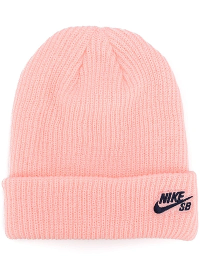 Shop Nike Sb Fisherman Knit Hat - Pink