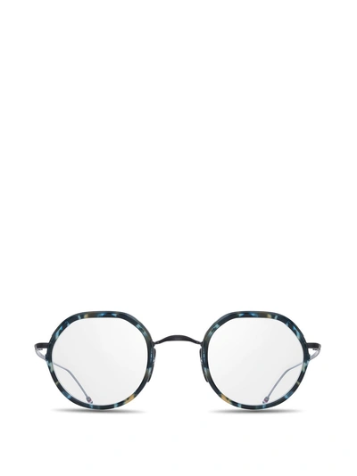Shop Thom Browne Eyewear Tortoise Shell Tone Glasses In Silver