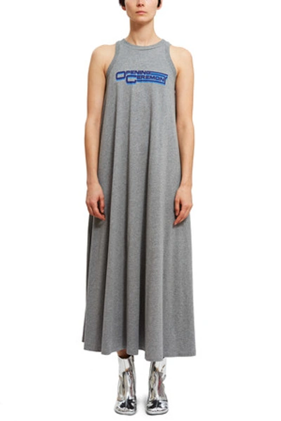 Shop Opening Ceremony Maxi Tank Dress In Heather Grey