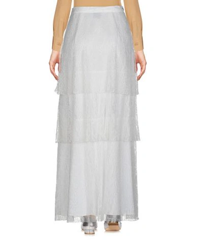 Shop Dondup Woman Maxi Skirt White Size 8 Polyamide
