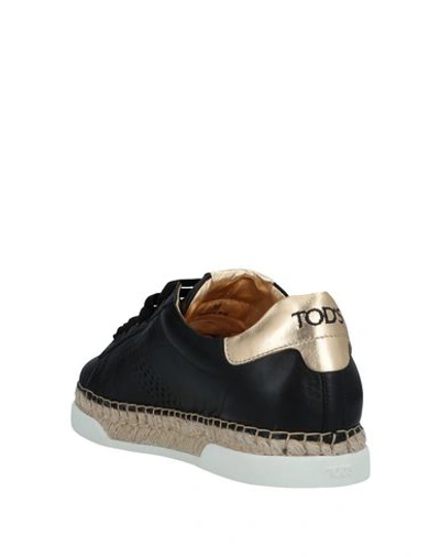 Shop Tod's Woman Espadrilles Black Size 5 Soft Leather