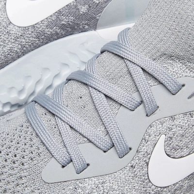 Shop Nike Epic React Flyknit W In Grey
