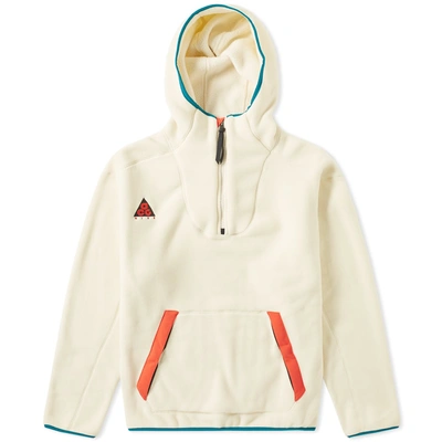Nike Acg Sherpa Sweatshirt Hoodie In Light Cream | ModeSens