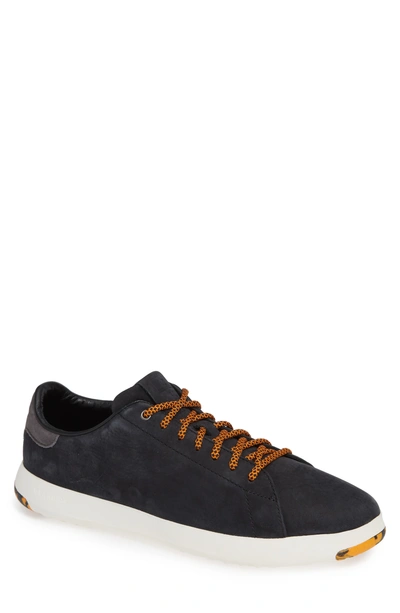 Shop Cole Haan Grandpro Tennis Sneaker In Black / Tumeric Leather