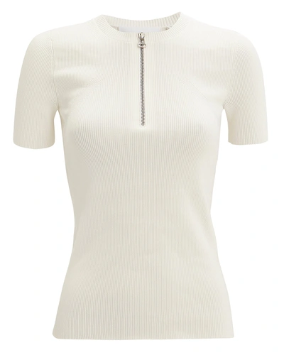 Shop Helmut Lang Zip Detail Knit Top