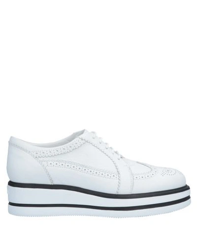 Hogan Lace-up Shoes In White