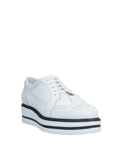 Hogan Lace-up Shoes In White