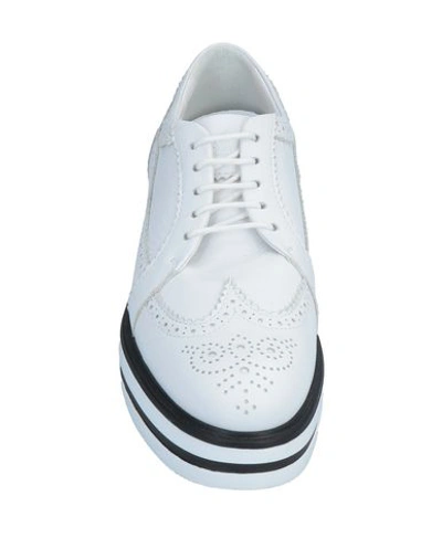 Hogan Lace-up Shoes In White