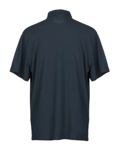 Shop Aspesi Man Polo Shirt Midnight Blue Size M Cotton