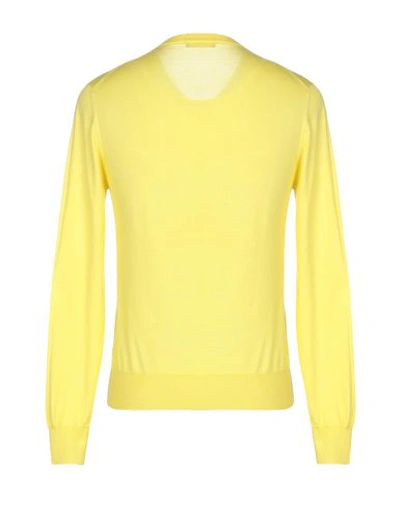 Shop Cruciani Man Sweater Yellow Size 44 Cashmere, Silk