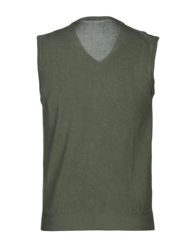 Shop Kangra Cashmere Sleeveless Sweater In Military Green