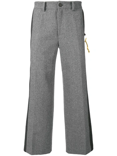 Shop Ader Error Casual Cropped Trousers In Grey