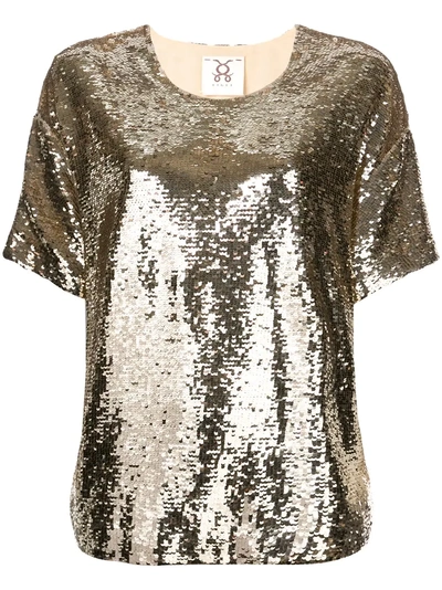 Shop Figue Layla Sequin Top - Gold