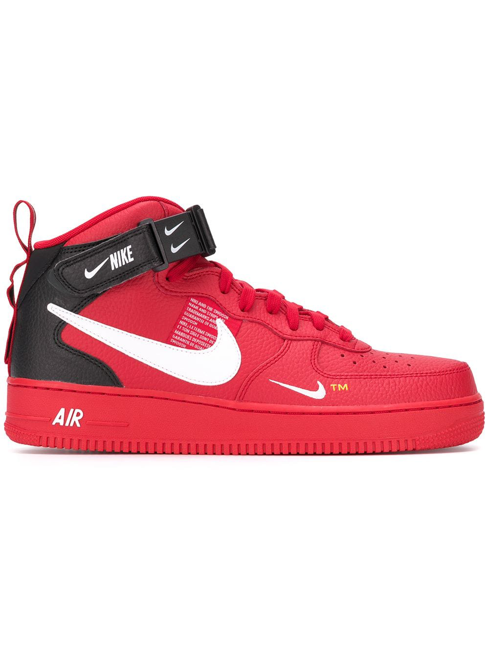 nike air force 1 mid utility red black