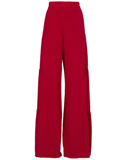 Shop Alexis Talley Ruffle Pant In Cherry