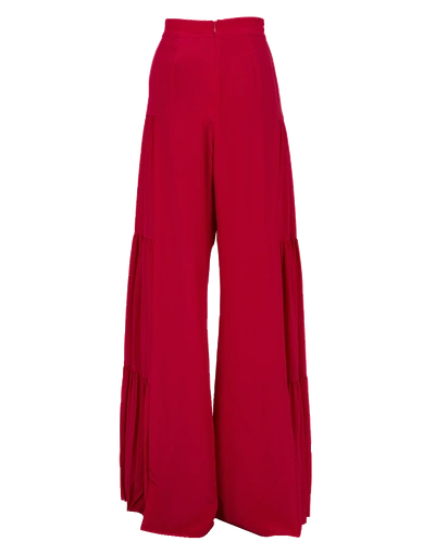 Shop Alexis Talley Ruffle Pant In Cherry