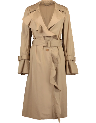 Shop Stella Mccartney Erica Belted Trench Coat In Tan