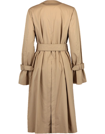 Shop Stella Mccartney Erica Belted Trench Coat In Tan