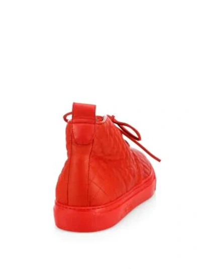 Shop Del Toro Quilted Leather Chukka Sneakers In Red