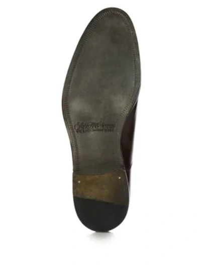 Shop Saks Fifth Avenue Collection Tyler Leather Cap Toe Oxfords In Brown