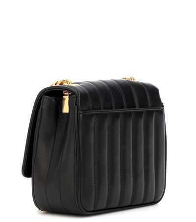 Shop Saint Laurent Vicky Small Leather Shoulder Bag In Black